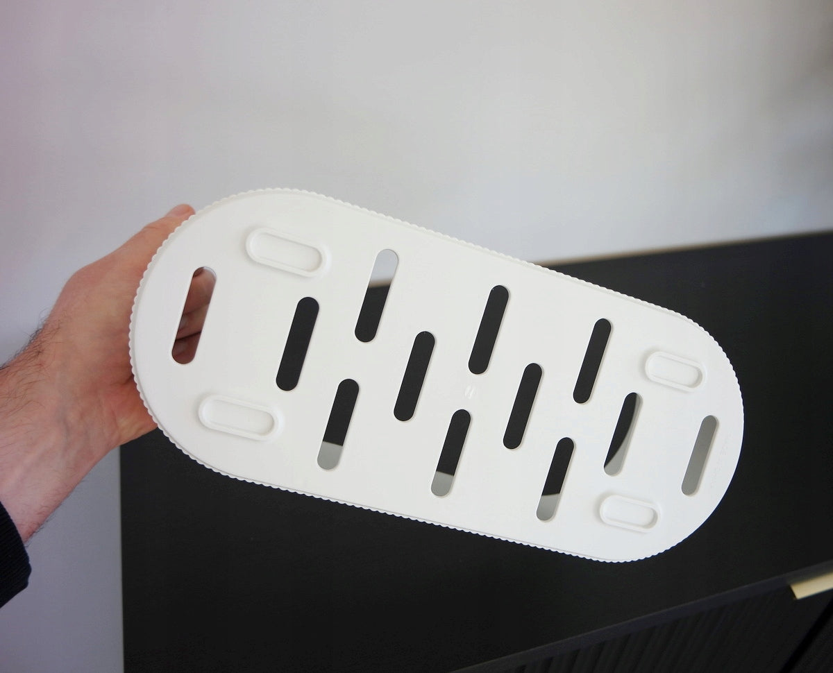 ORGANIZER CONTAINER GRILLE FOR CABLES CHARGER WIRES STRIP WHITE XL Color white