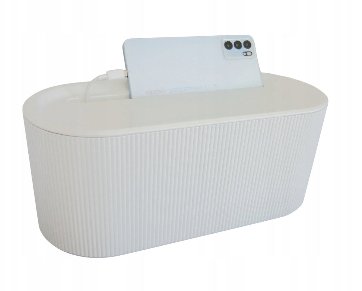 ORGANIZER CONTAINER GRILLE FOR CABLES CHARGER WIRES STRIP WHITE XL Model P147