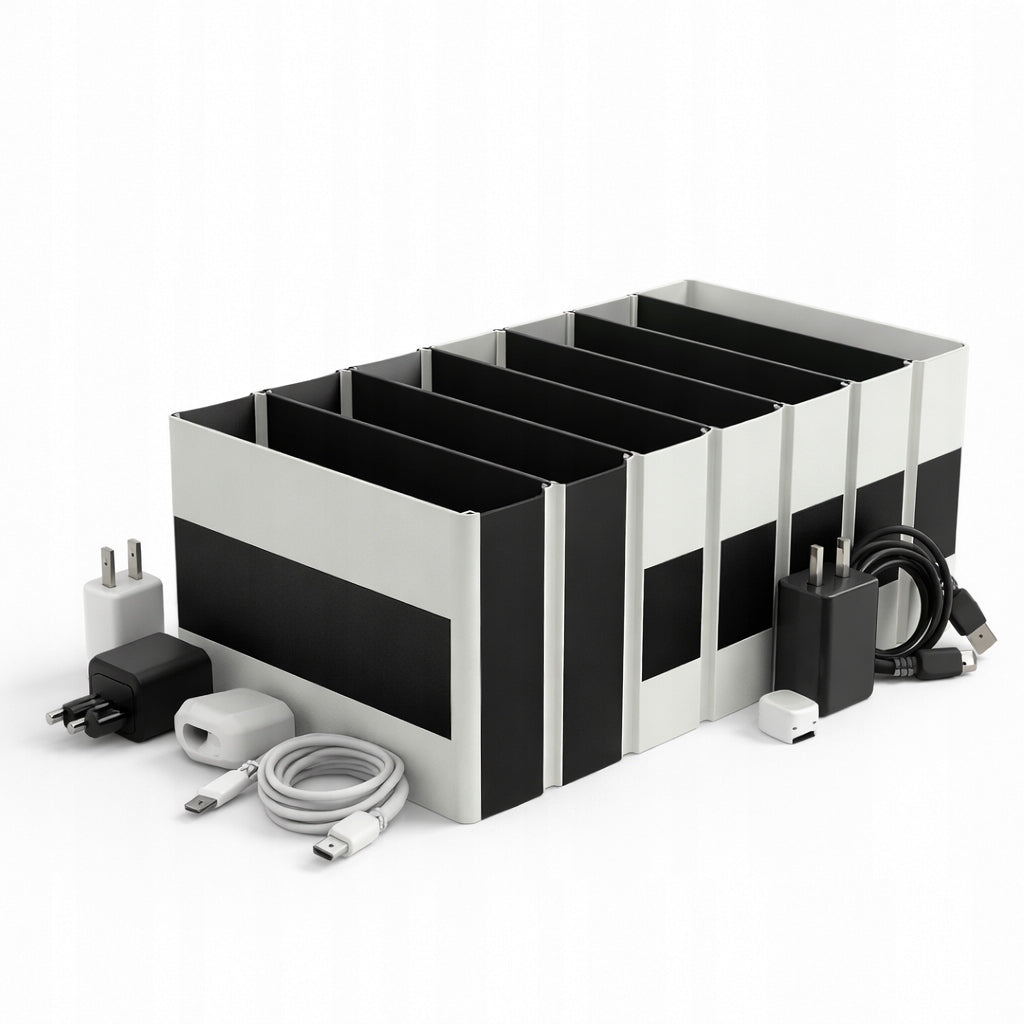 ORGANIZER FOR CABLES AND CHARGERS WITH COMPARTMENTS 7 CHAMBERS A LOT OF COLORS