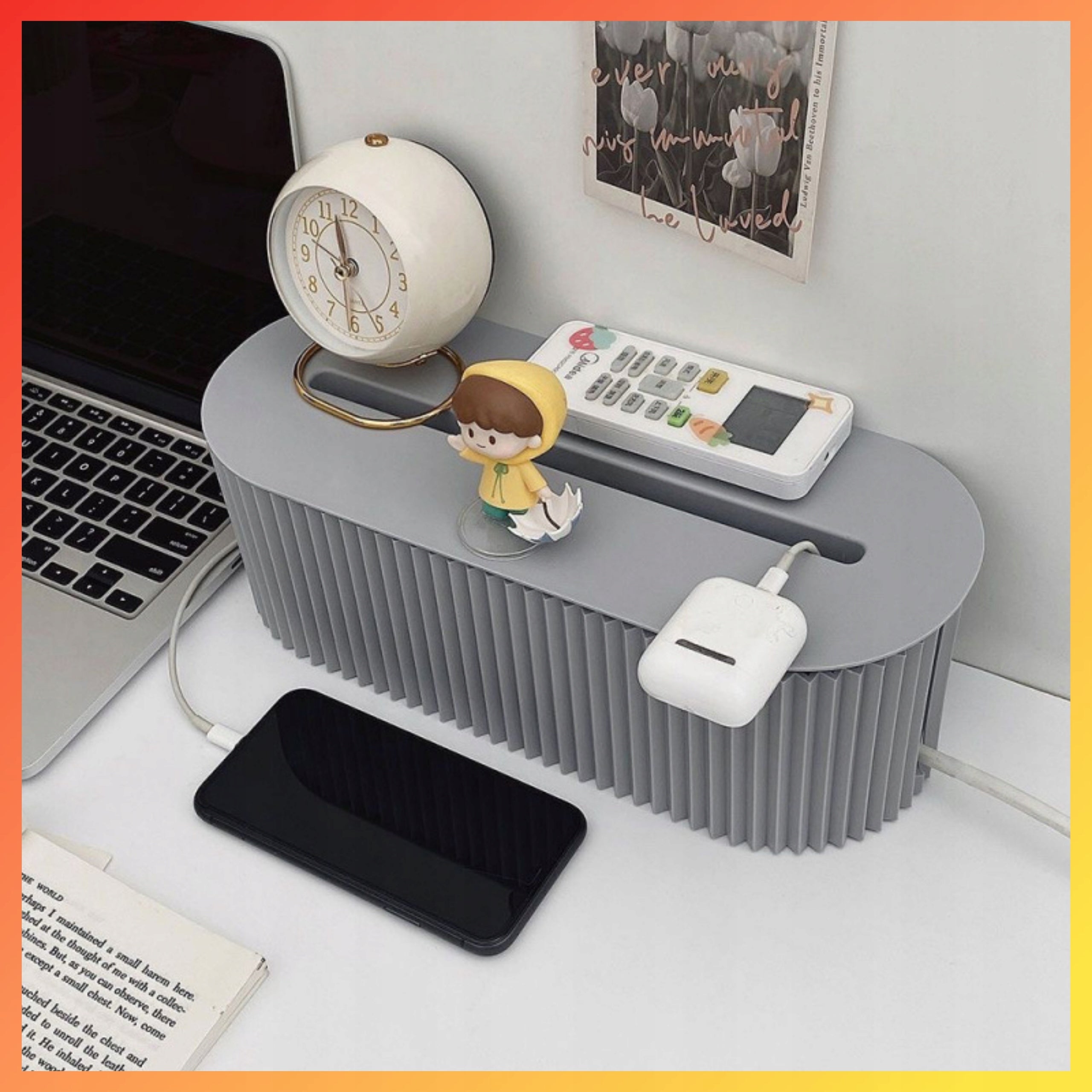 ORGANIZER FOR SLATS AND CABLES DESK GRILLE LARGE AESTHETIC Brand Aptel