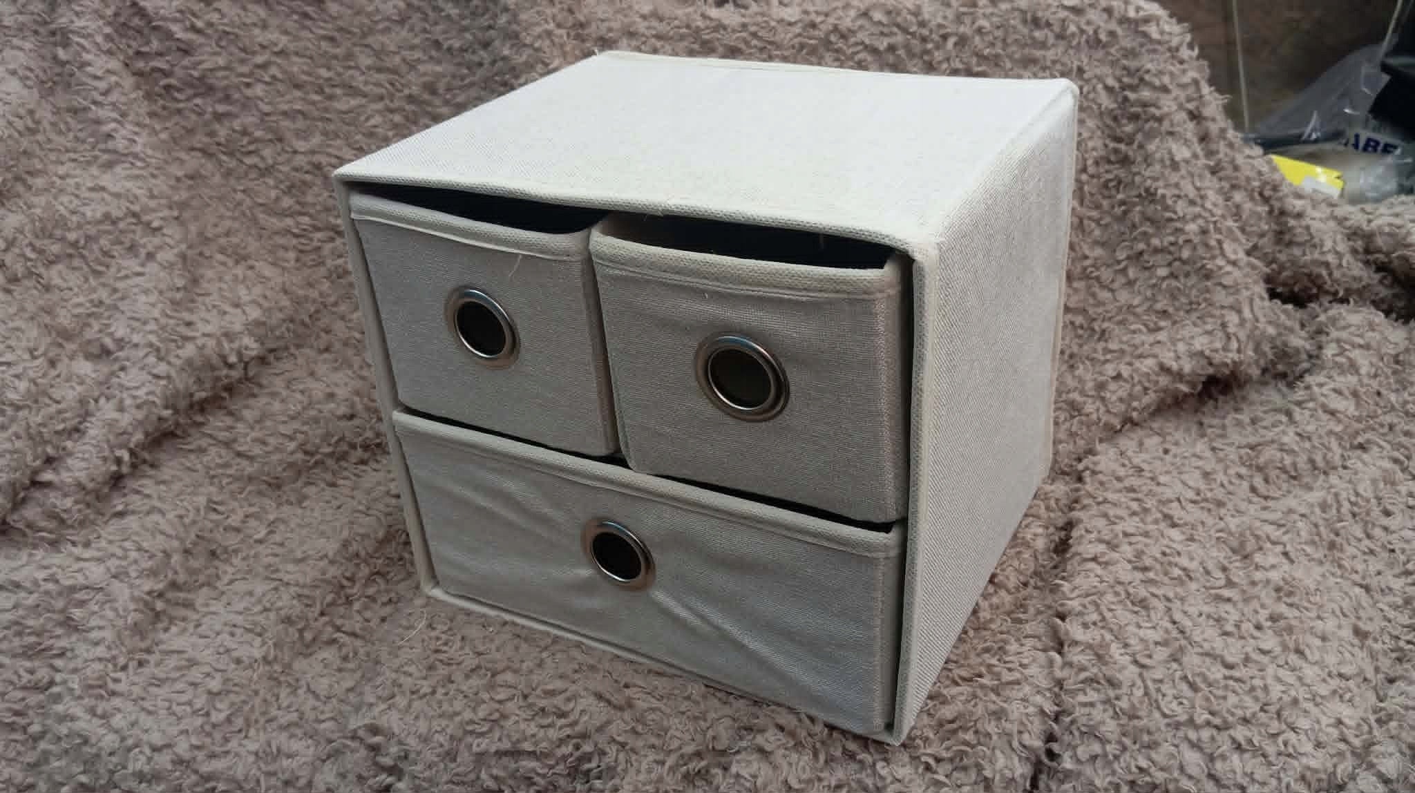 ORGANIZER Folding storage box, 3drawers, Packaging status original