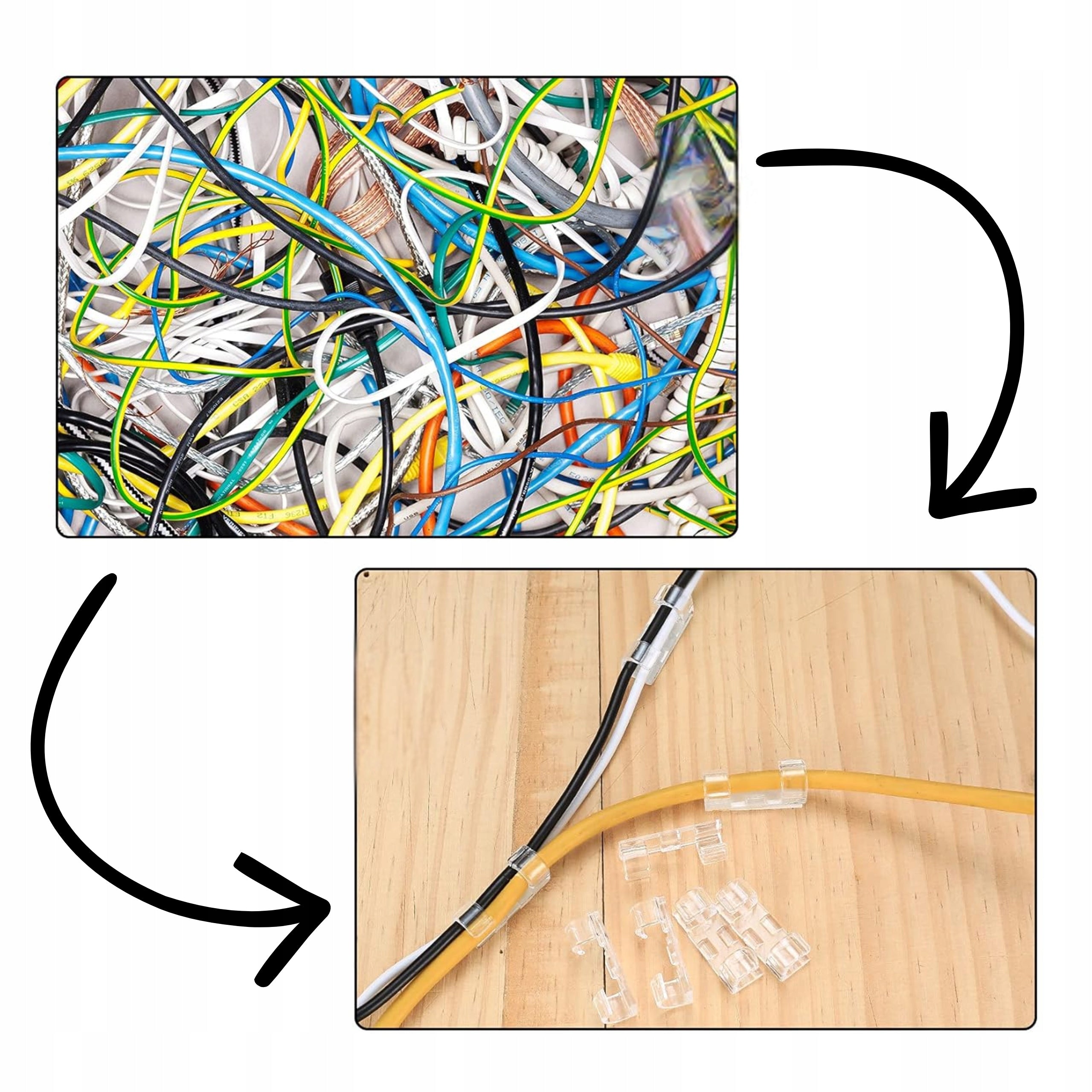 ORGANIZER HOOK GRILLE CABLE CLIP 3M SELF ADHESIVE 100PCS Manufacturer code ORGANIZER UCHWYT ZACZEP