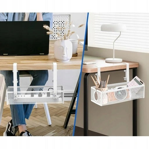 ORGANIZER SHELF WIRE HANGER CABLES UNDER DESK LARGE CAPACITY WHITE Manufacturer code 3925WH3925WH
