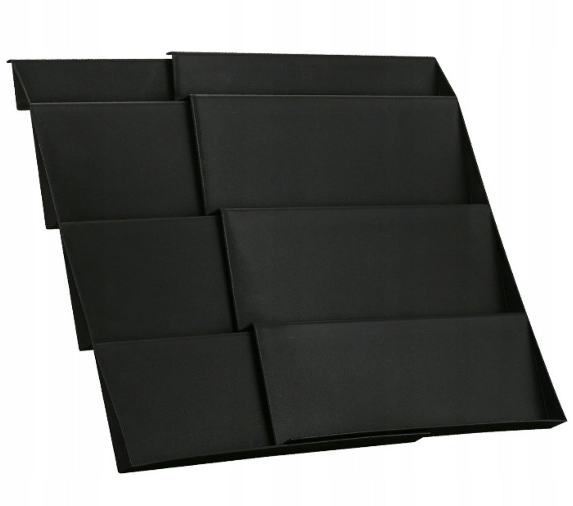 ORGANIZER SPICE DRAWER INSERT JARS BLACK ADJUSTABLE STAND Packaging status original