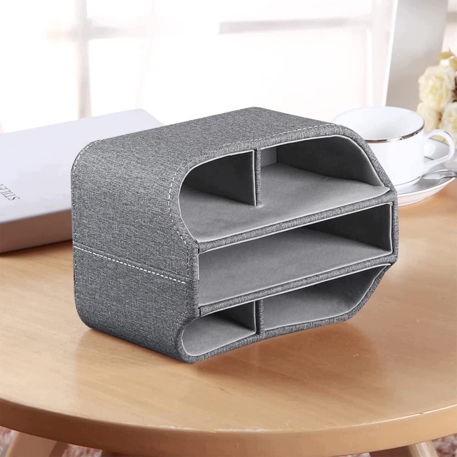 ORGANIZER STAND STORAGE FOR REMOTE CONTROLS – 360° ROTATION, GREY, FOR TV Model ORGANIZER STOJAK NA PILOTY SZARY