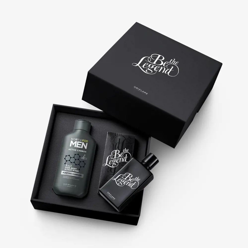 ORIFLAME BE THE LEGEND + North for Men Gel Set IN GIFT BOX EAN (GTIN) 059001499917