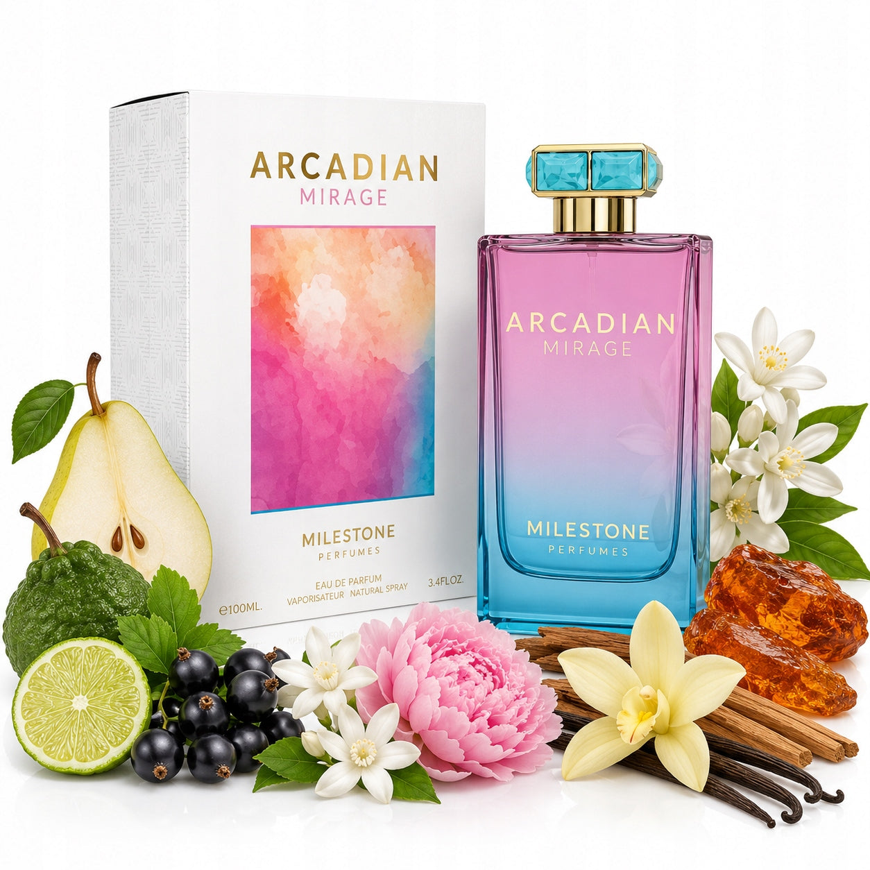 ORIGINAL Arabic Perfume Milestone ARCADIAN MIRAGE 100ml EDP+FREEBIE!