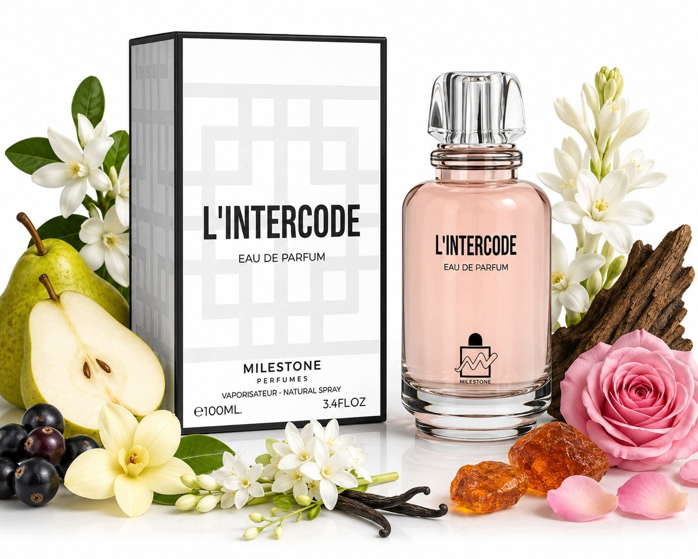 ORIGINAL Arabic Perfume Milestone L'INTERCODE 100ml EDP+FREEBIE!