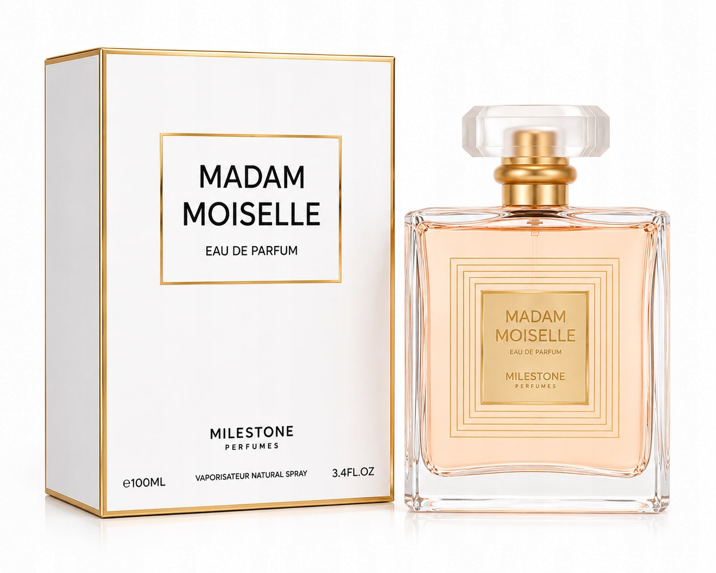 ORIGINAL Arabic Perfume Milestone MADAM MOISELLE 100ml EDP+FREEBIE! Packaging status original