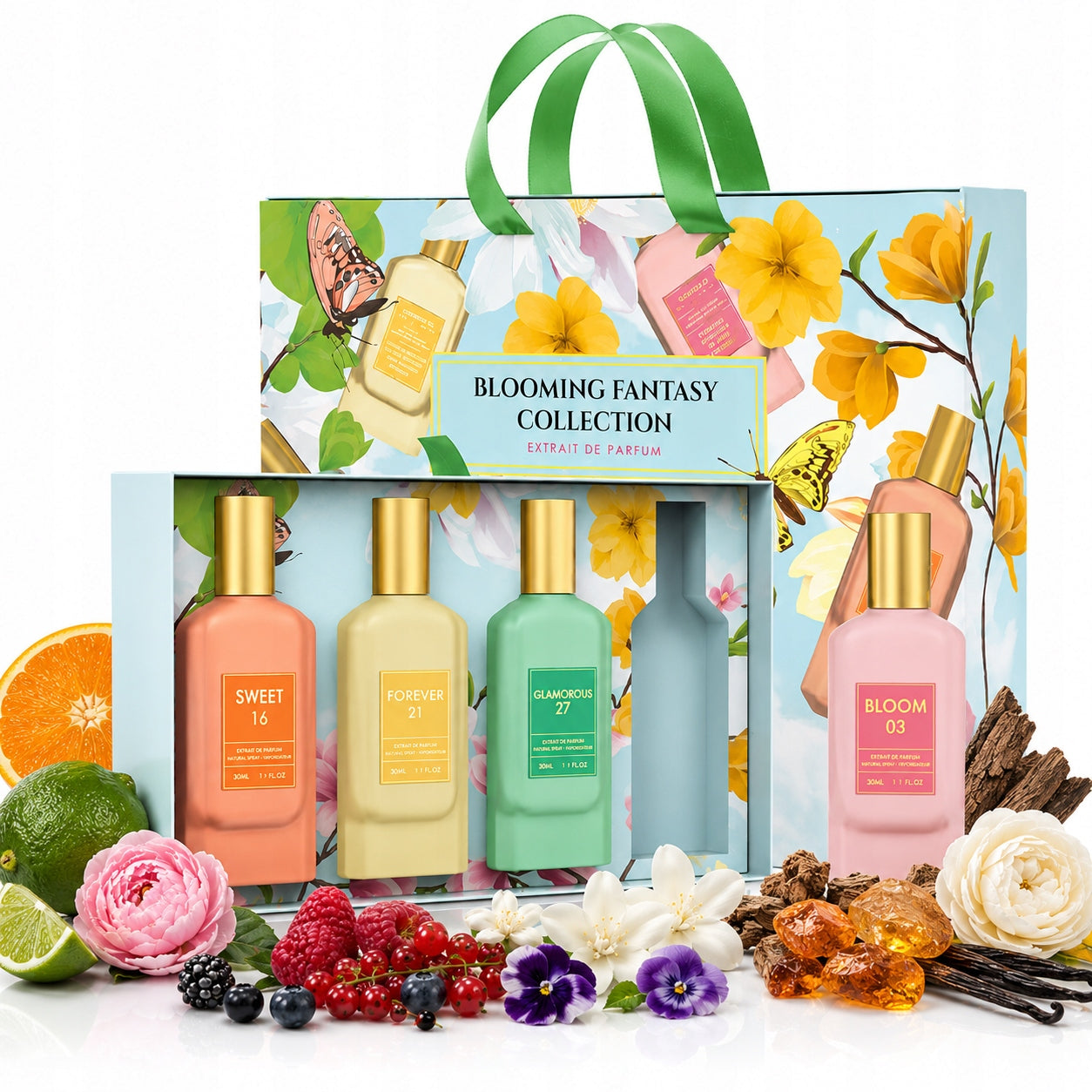 ORIGINAL Arabic SET Emper SWEET ,GLAMOROUS, FOREVER, BLOOM 4x30ml EDP Packaging status original