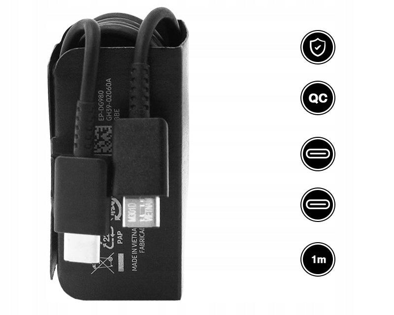 ORIGINAL CABLE SAMSUNG USB -C USB-C FAST CHARGING EP-DA705 GALAXY 1M Manufacturer code EP-DN975BBE