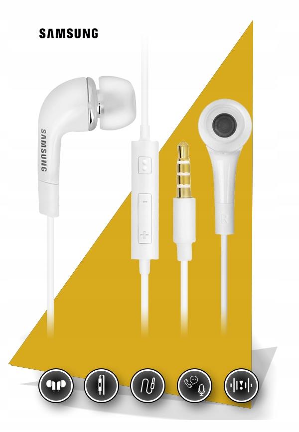ORIGINAL IN-EAR HEADPHONES SAMSUNG EHS64 3.5 mm TELEPHONE TABLET LAPTOP Brand Samsung