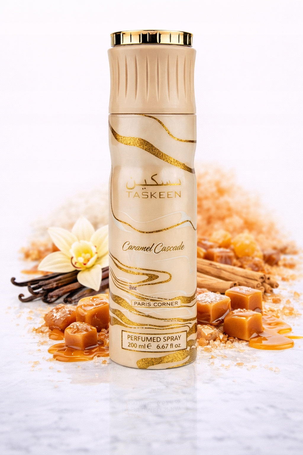 ORIGINAL Paris Corner TASKEEN CARAMEL CASCADE 200ml Deo Perfume.+ FREEBIE!!!
