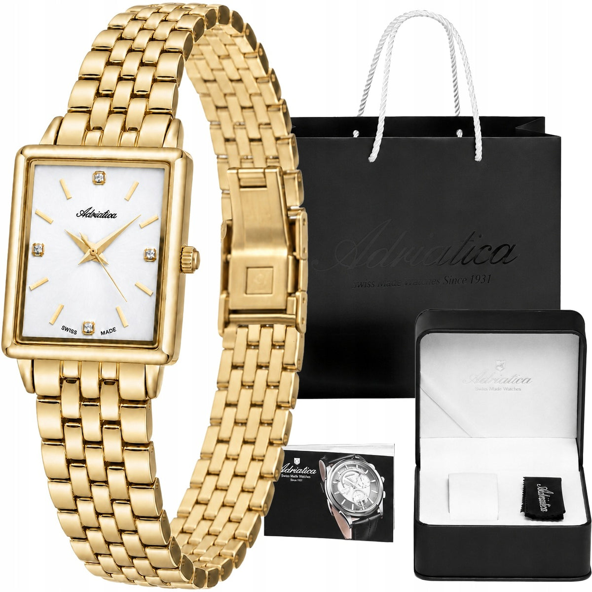 ORIGINAL WOMEN'S WATCH ADRIATICA A3850.1113Q GOLD ON BRACELET