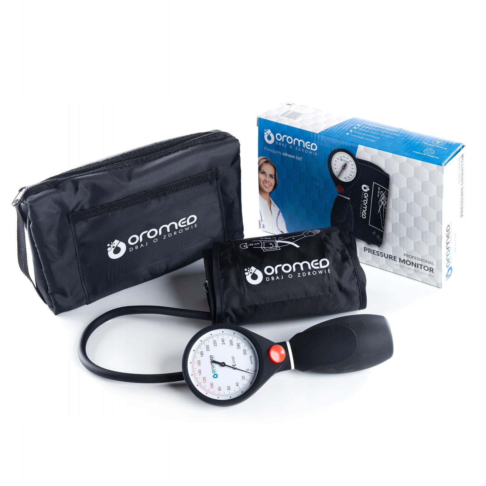 OROMED PRECISION BPM INTEGRATED SHOULDER CLOCK BLOOD PRESSURE MONITOR + CASE Packaging status original