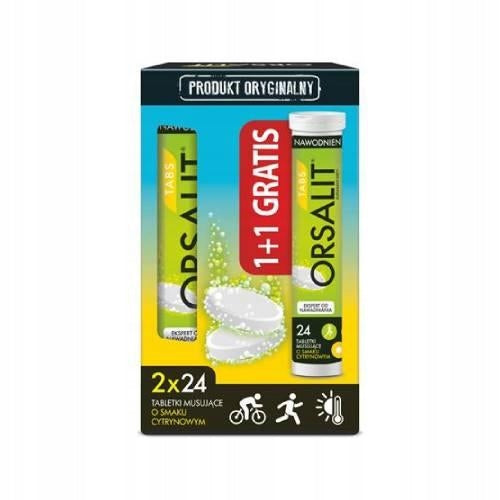 ORSALIT Tabs Lemon Flavoured Electrolytes, 2x 24 Effervescent Tablets