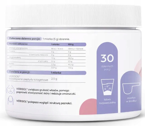 OSAVI Collagen Hair Skin Nails Peptides Verisol 150g Forest Fruit Expiration date not specified