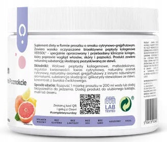 OSAVI Collagen Hair Skin Nails Peptides Verisol 150g Lemon/Grapefruit Packaging status original
