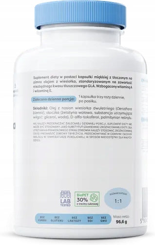 OSAVI EVENING PRIMROSE oil 1800 mg VITAMIN A + E BEAUTIFUL SKIN 120 softgels Packaging status original