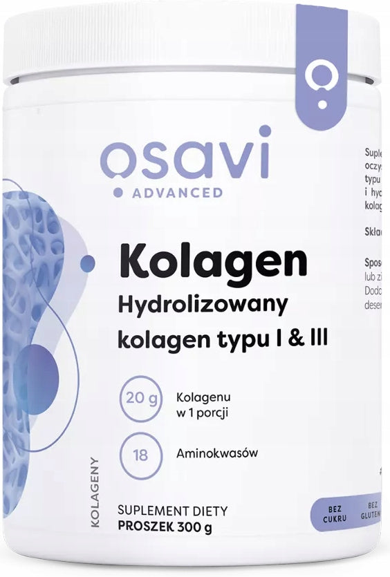 OSAVI Hydrolyzed Collagen Type I & III POWDER BONE SKIN 300g