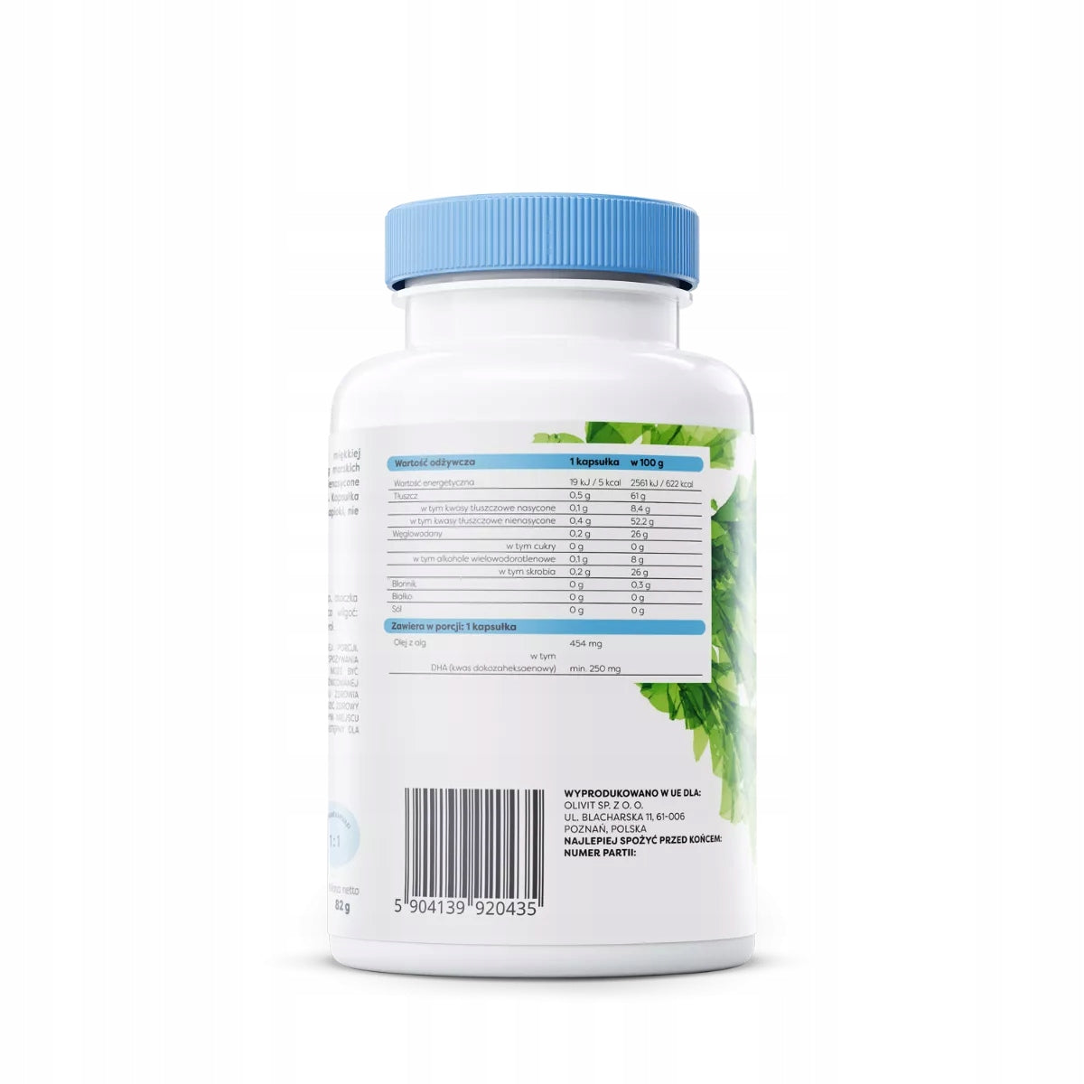 OSAVI Omega-3 Vegan 250mg DHA OMEGA-3 ACIDS HEART BRAIN VISION 120caps EAN (GTIN) 5904139920435