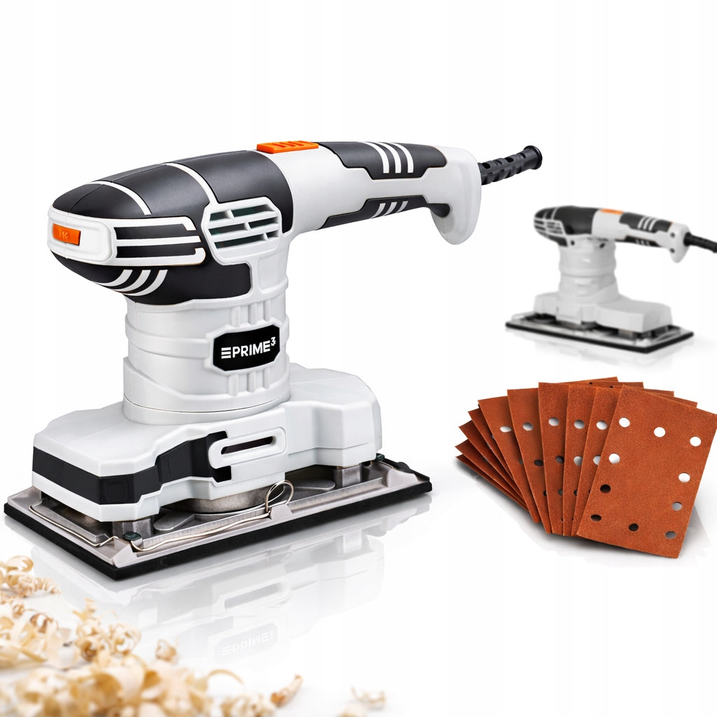 OSCILLATING ELECTRIC ECCENTRIC GRINDER 187x90mm 12 x PAPER SET