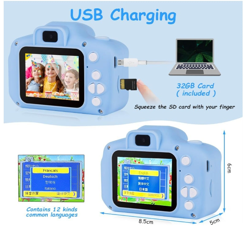 OSDUE 1080P HD Kids Camera - Toy with 2" Screen EAN (GTIN) 5901421815608