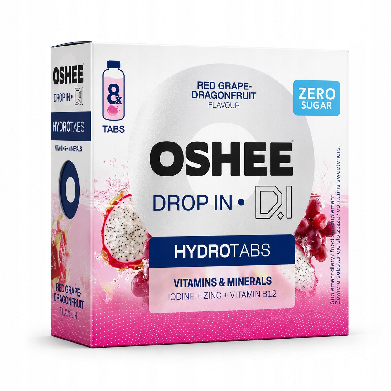 OSHEE Drop in Hydrotabs Vitamin Water Vitamins and Minerals 8 Tablets