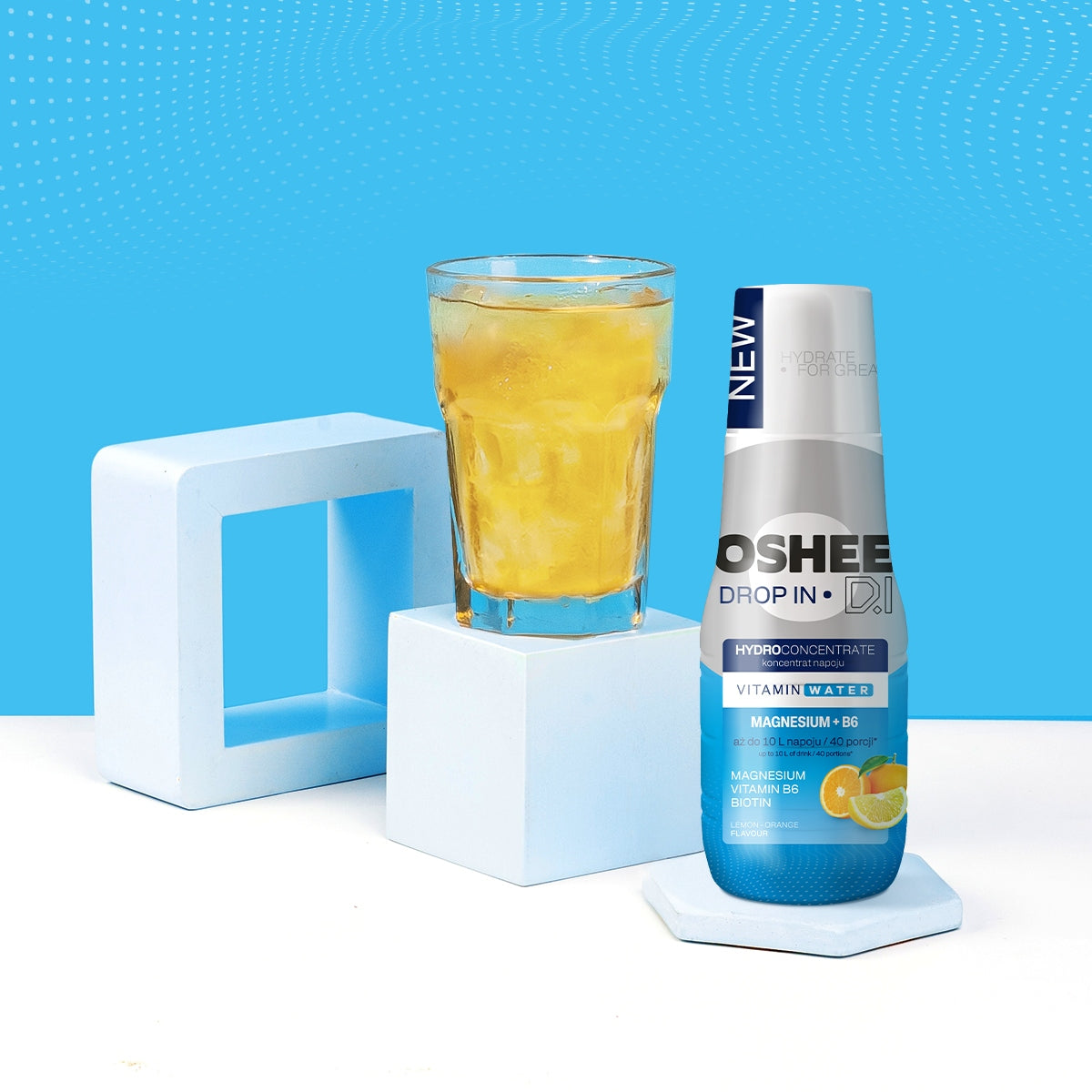 OSHEE syrup concentrate for SodaStream magnesium + B6 orange lemon 500 ml Brand OSHEE DROP IN