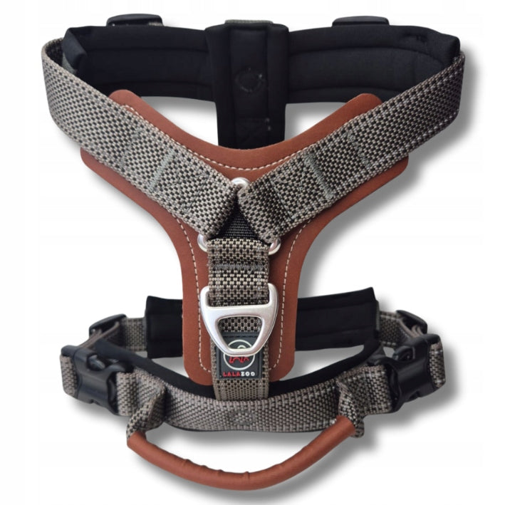 OSLO guard dog harness STRONG solid PREMIUM Lalazoo gray L Brand Lalazoo