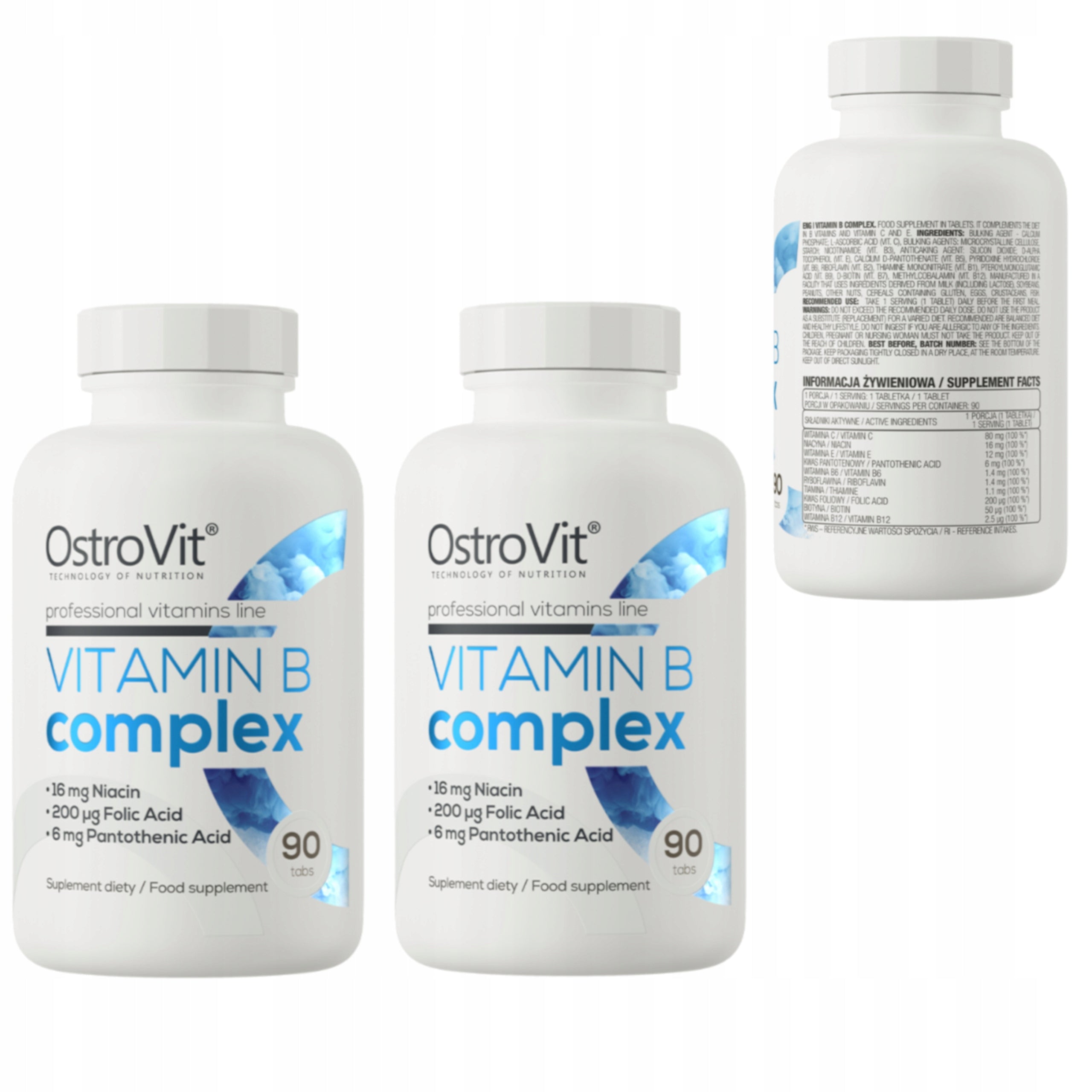 OSTROVIT VITAMIN B COMPLEX 180t B1 B2 B5 B6 B7 B9 B12 C E VITAMIN MULTI