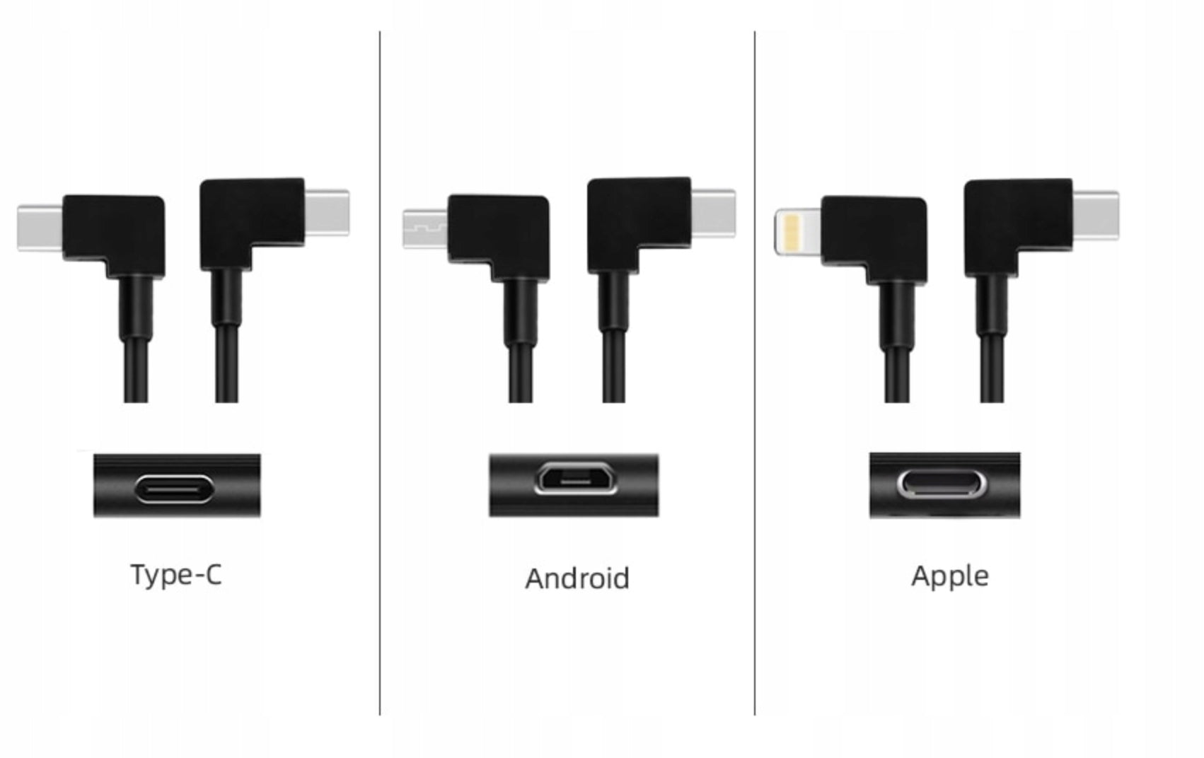 OTG Cable for DJI Osmo Pocket / 2 / 3 Action, Type-C to iPhone Lightning, 100cm Batteries included no