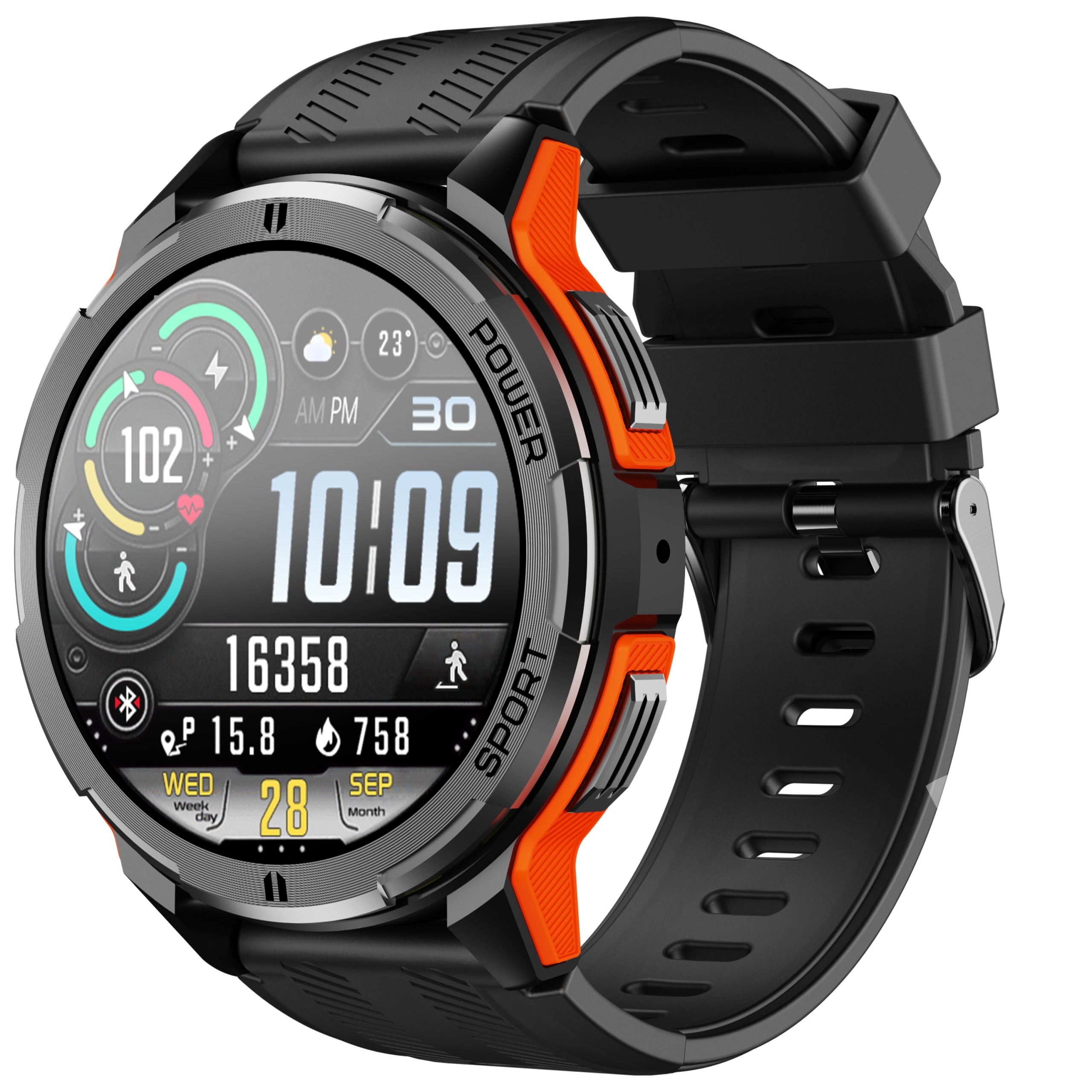 OUKITEL BT10 Smartwatch Pomarańczowy Rozmowy 120+ Trybów Wodoodporny