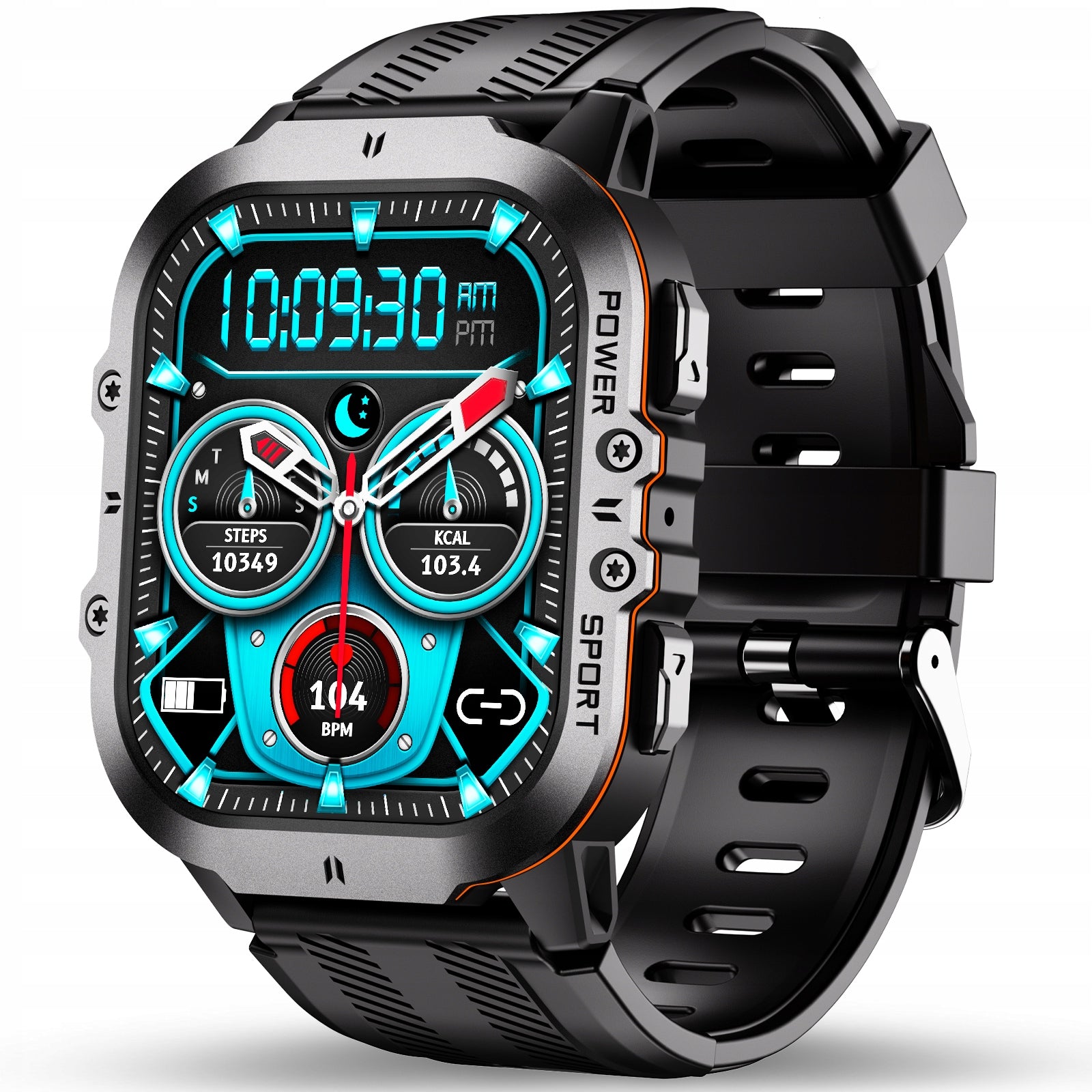 OUKITEL Military Rugged Smartwatch 5ATM GPS AMOLED 120 Sport Modes for Men