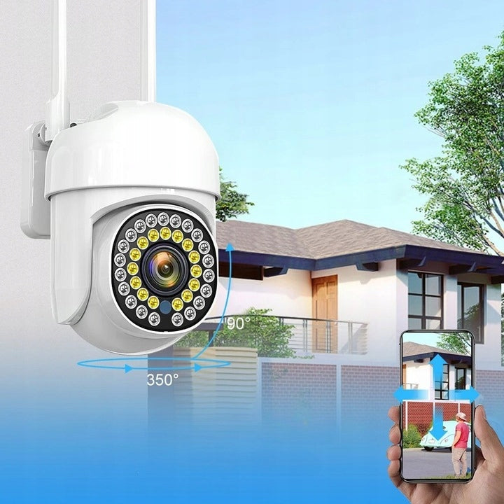 OUTDOOR CAMERA ROTATING IP 2MPX WHITE INFRARED WIFI WIRELESS Model A-1008-5G