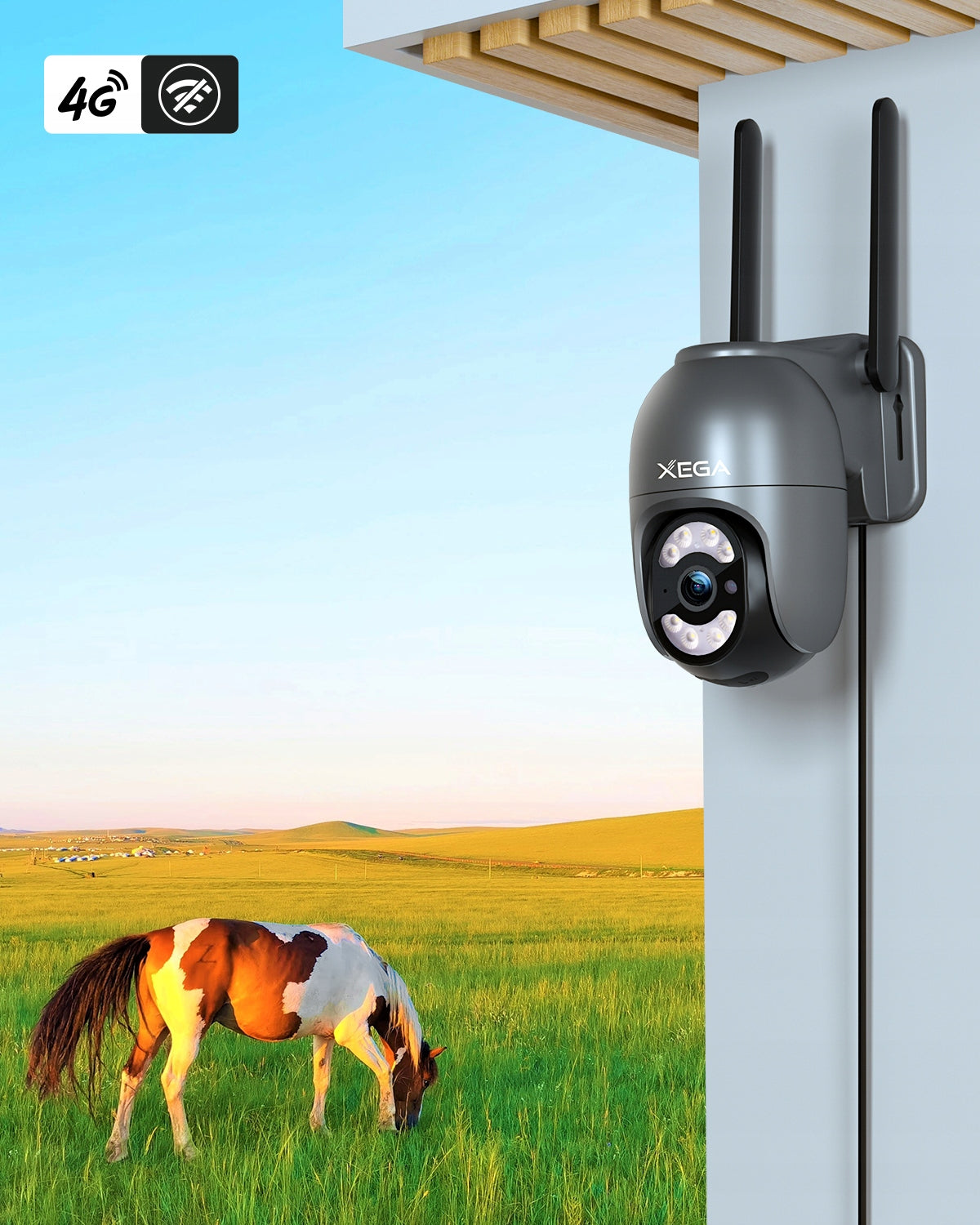 OUTDOOR CAMERA ROTATING IP FOR SIM CARD 3G 4G 5G LTE GSM 2K 4×ZOOM XEGA EAN (GTIN) 6977295301393