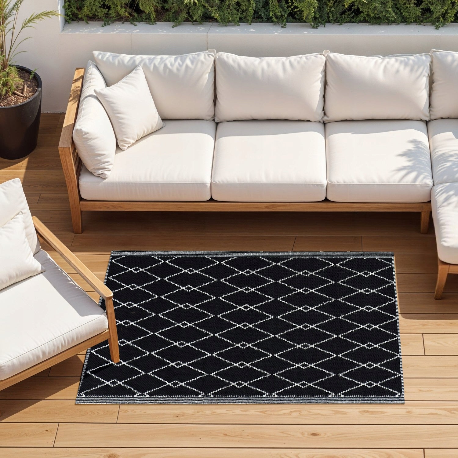 OUTDOOR CARPET 90x150 cm TERRACE WATERPROOF MAT FOR TERRACE BALCONY GARDEN Brand DOMAREX