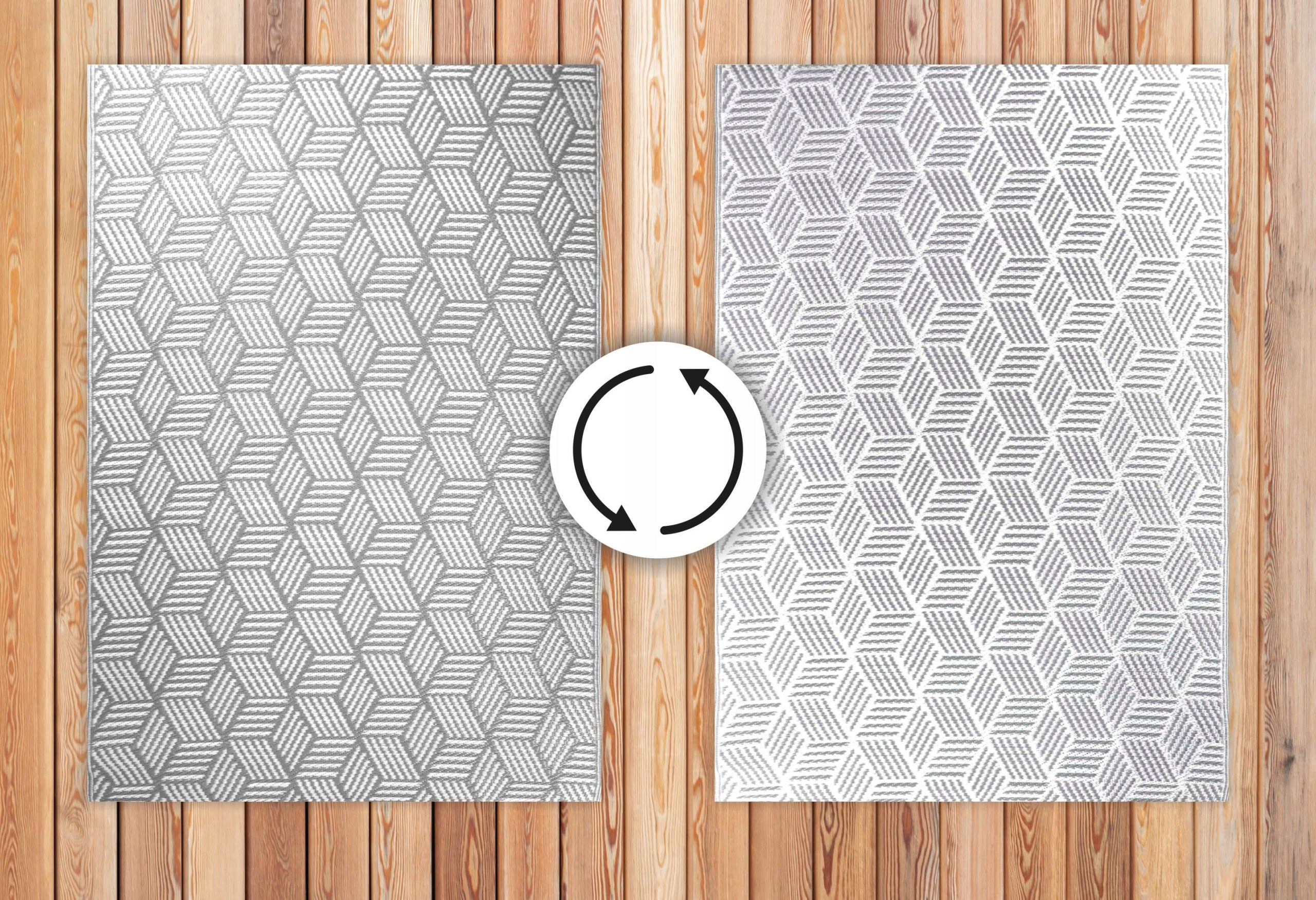 OUTDOOR CARPET FOR TERRACE 160x230 CM MODERN PATTERN WATERPROOF FOR BALCONY Kind mat