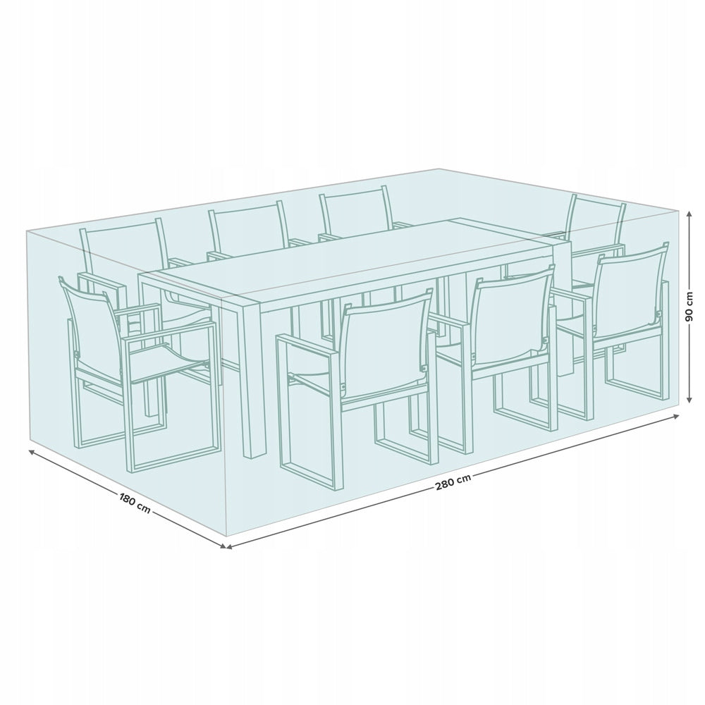 OUTDOOR DINING ROOM FURNITURE COVER WATERPROOF 280X180X90 CM UV PROTECTION EAN (GTIN) 5905610250614