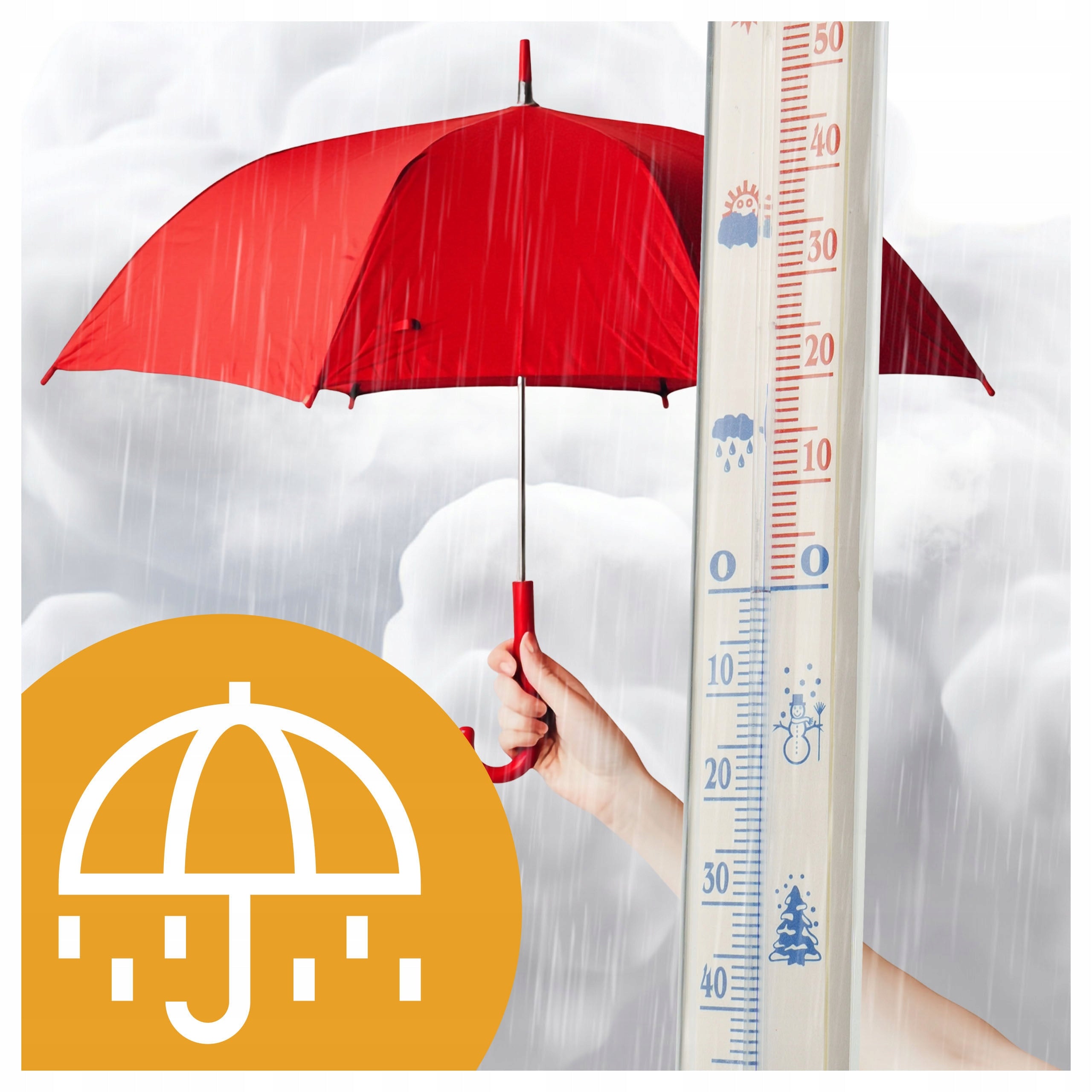 OUTDOOR INDOOR WINDOW THERMOMETER FOR BALCONY WINDOW BROWN MEDIUM Color brown