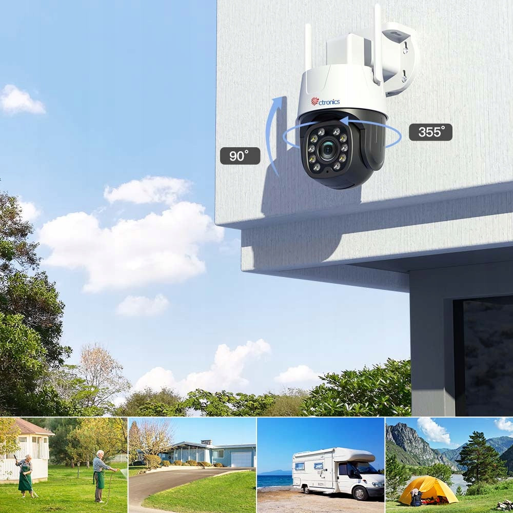OUTDOOR IP CAMERA ROTATING FOR SIM CARD 3G/4G/5G LTE GSM 2MPx PTZ 4×ZOOM Brand Ctronics