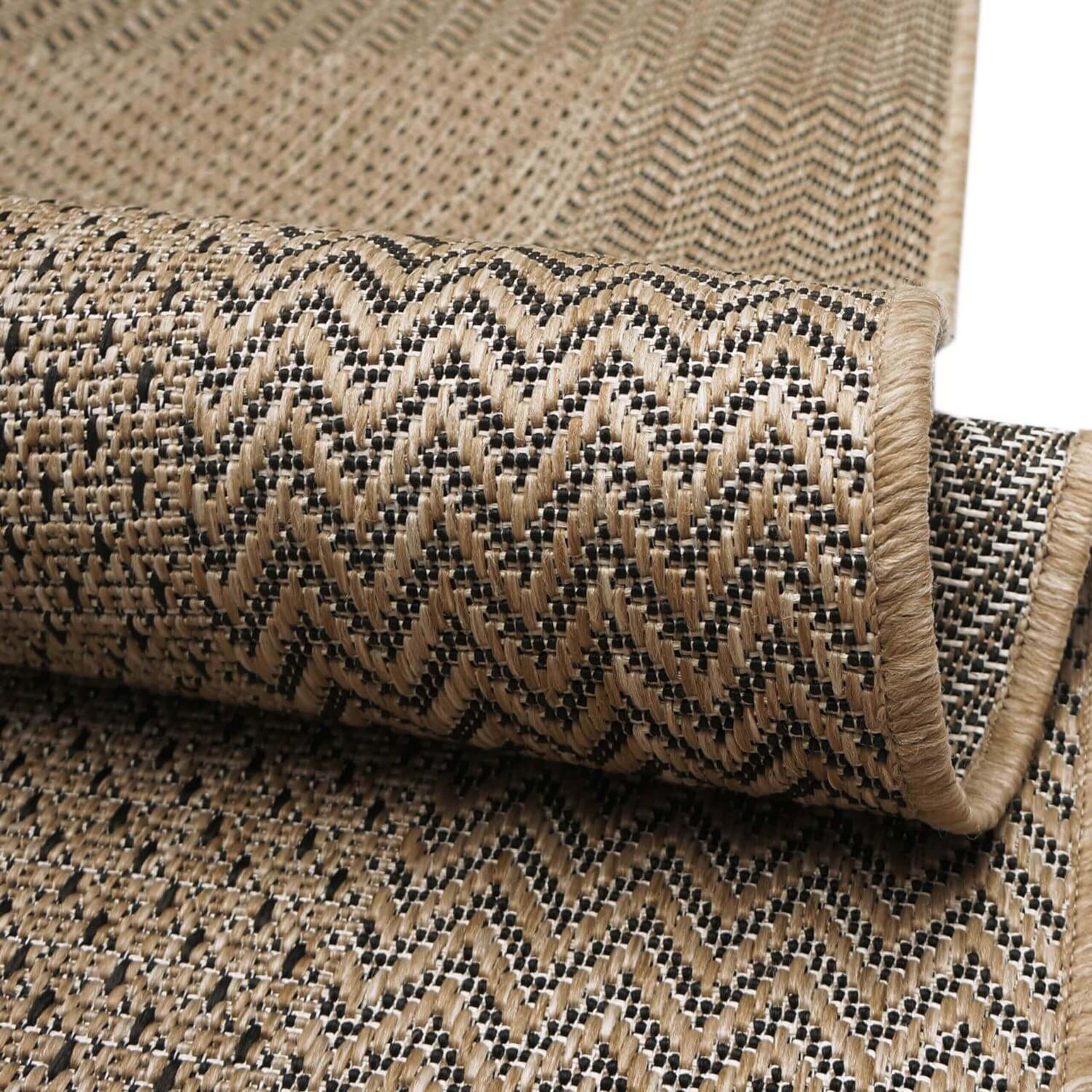 OUTDOOR PATIO RUG 120X160 WATERPROOF GARDEN FOR TERRACE BALCONY MAT Color beige