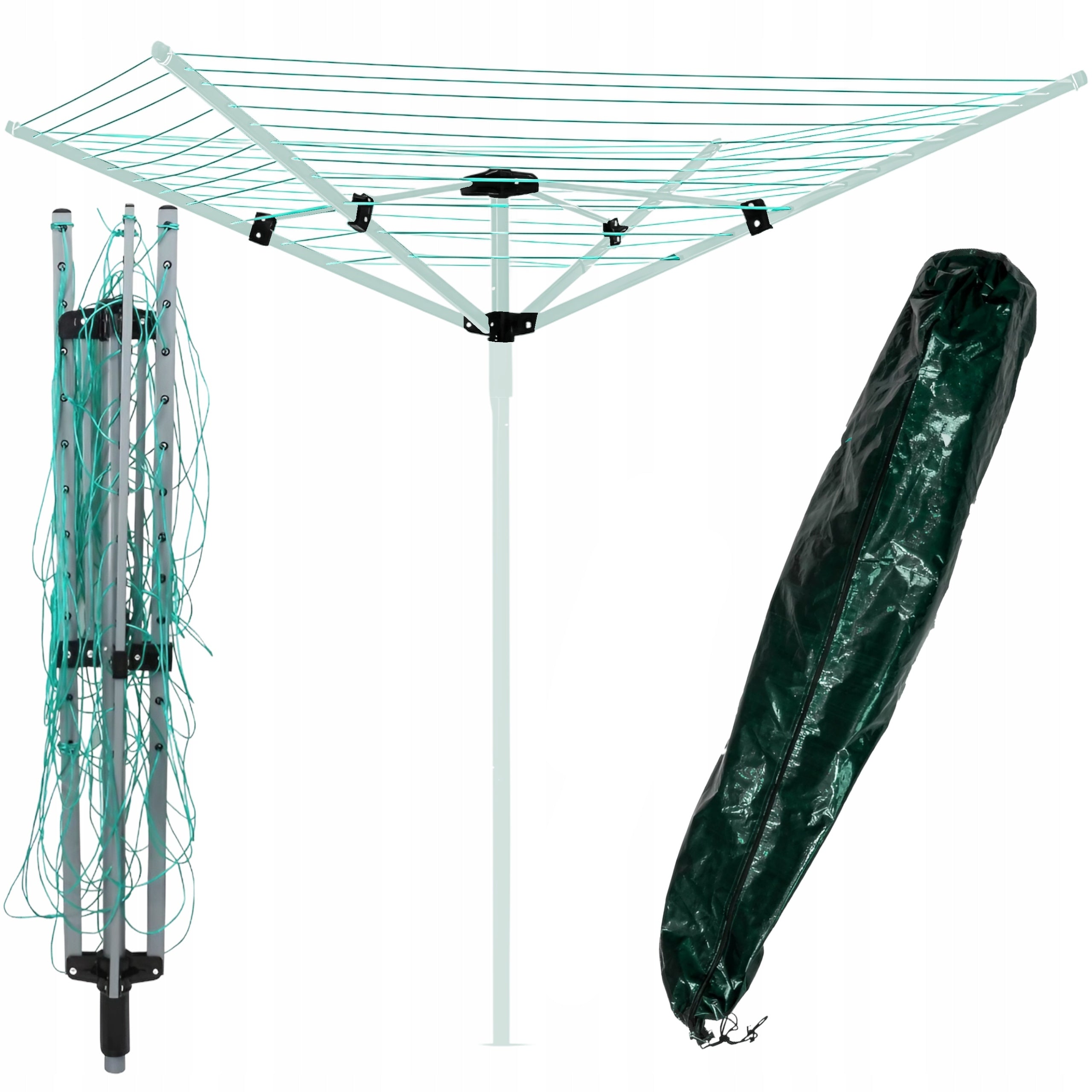 OUTDOOR ROTARY LAUNDRY GARDEN DRYER 4 ARMS + COVER Packaging status original