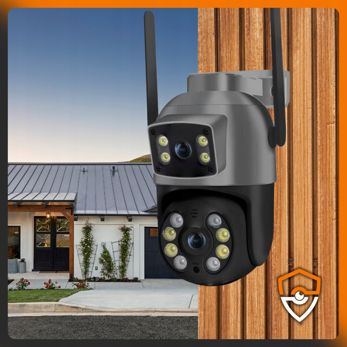 OUTDOOR WIFI ROTATING CAMERA DOUBLE IP 8MPX UHD APPLICATION 4K ULTRA HD Brand Eurolook