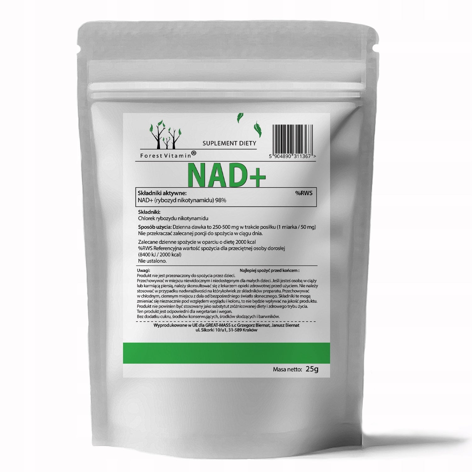 OVER+ NICOTINAMIDE ADENINE DINUCLEOTIDE NICOTINAMIDE RIBOSIDE YOUTH Packaging status original