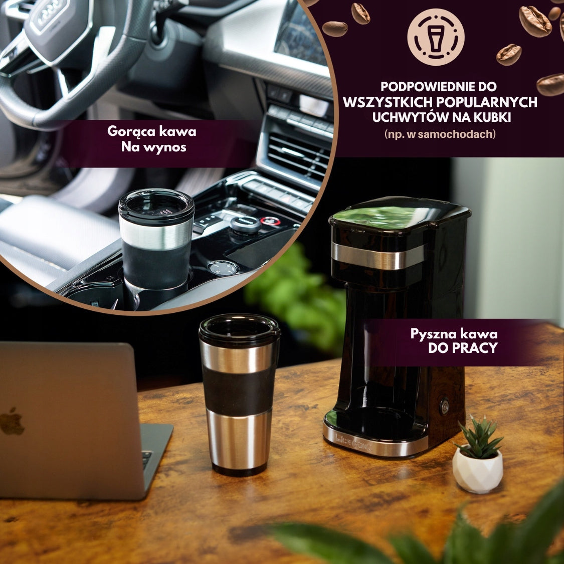 OVERFLOW COFFEE MAKER CLATRONIC KA WITH THERMAL TAKEAWAY CUP, FOR CAR Brand Clatronic