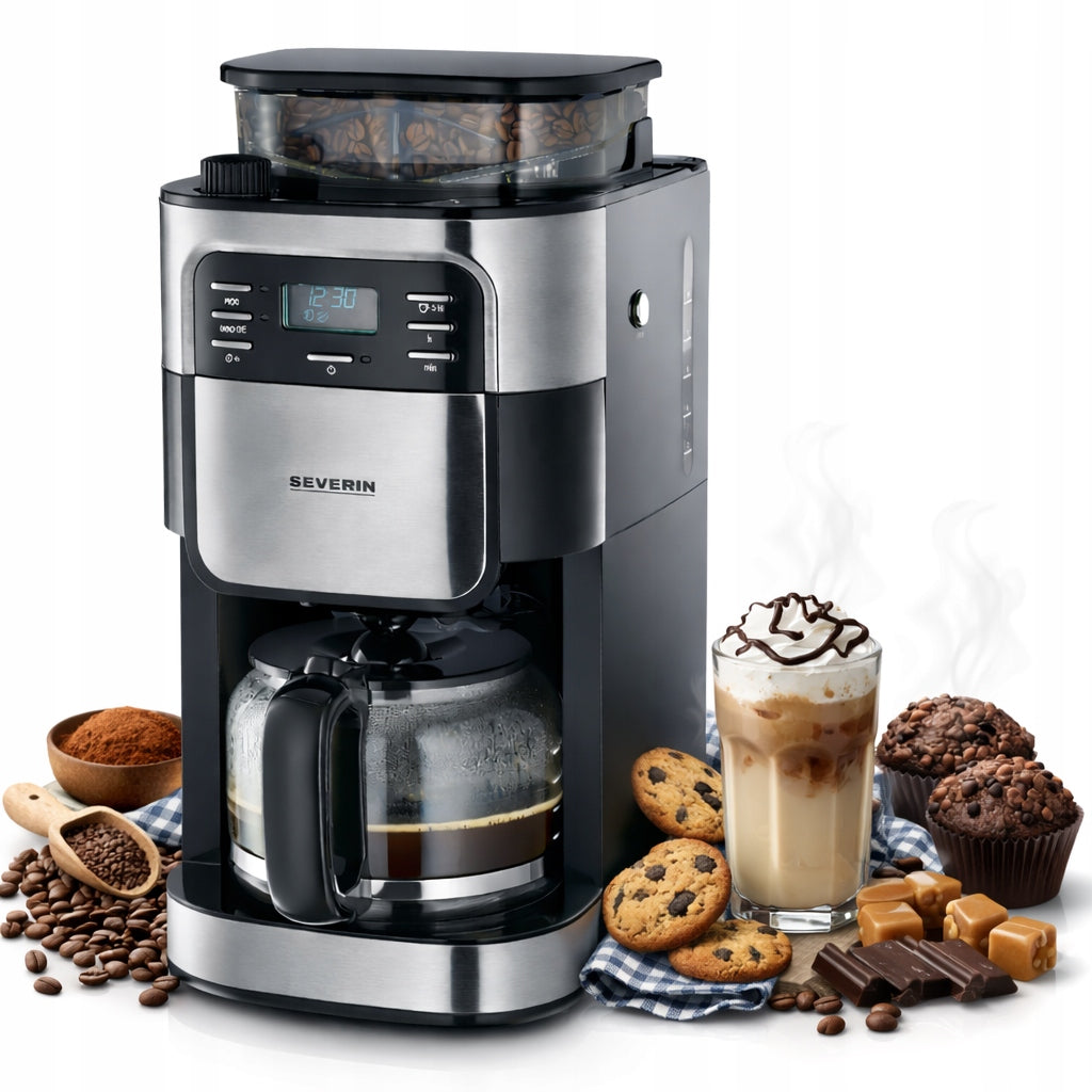 OVERFLOW COFFEE MAKER WITH GRINDER LARGE JUG 1000W SEVERIN KA4810