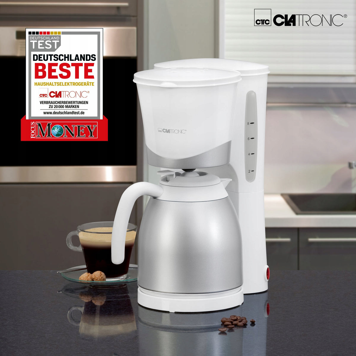 OVERFLOW COFFEE MAKER WITH THERMOS CLATRONIC KA Model KA 3327