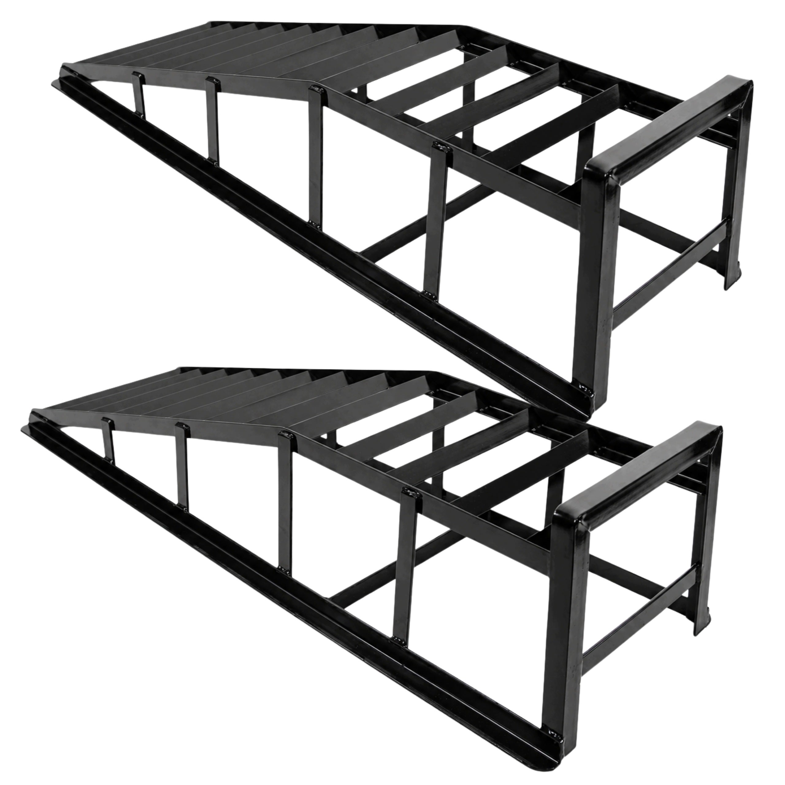 OVERRUN CAR RAMP DRIVEWAY STEEL LIFT LARGE STRONG 3T 2 PIECES Brand Aptel