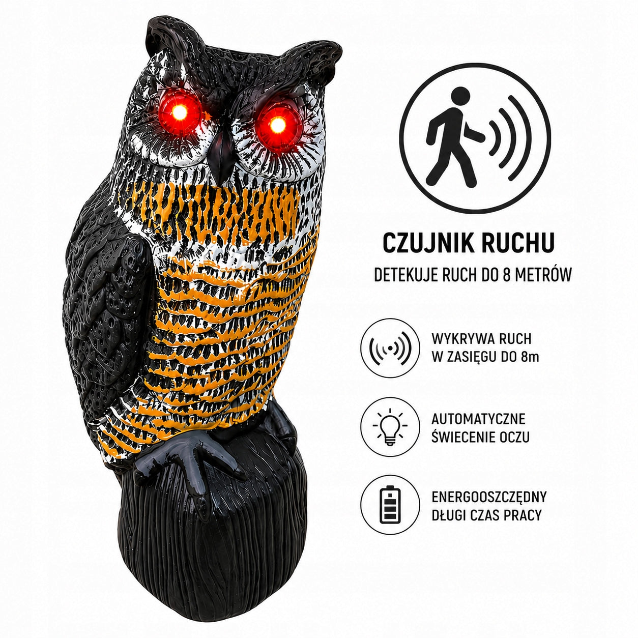 OWL SOLAR BIRD REPELLENT MOTION SENSOR SOUND MOCK-UP BIRD EAGLE Manufacturer code 5906196036074